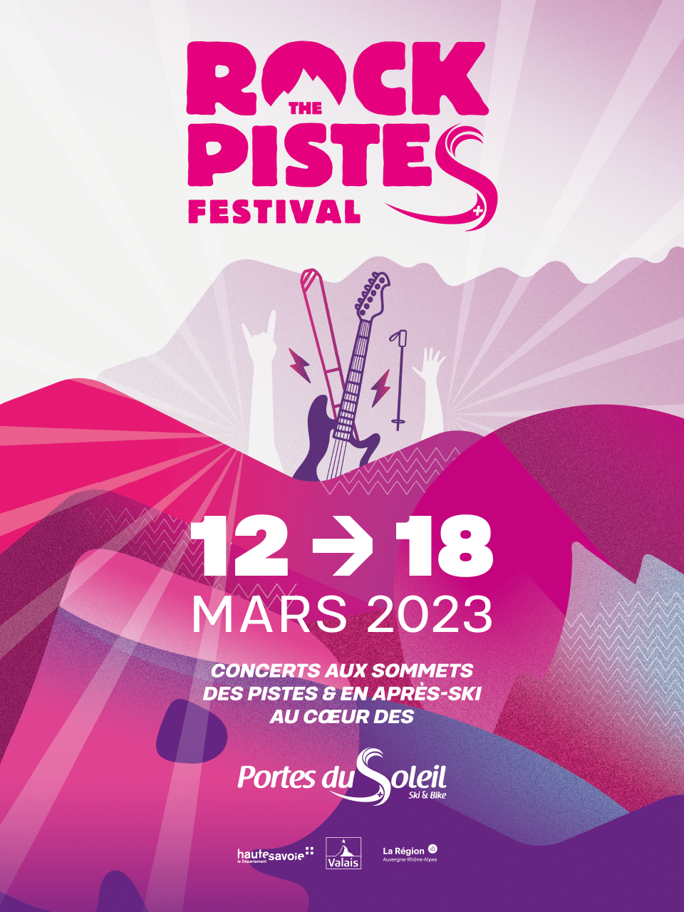 Affiche rock the piste Haute-Savoie