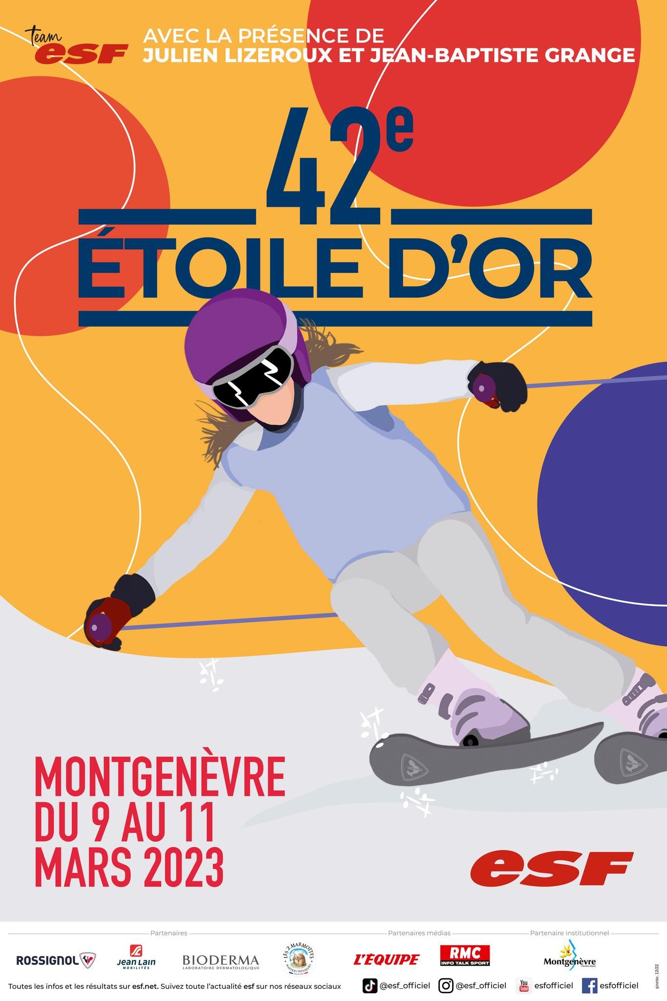 affiche 42e édition étoile d'or 2023 à Montgenèvre