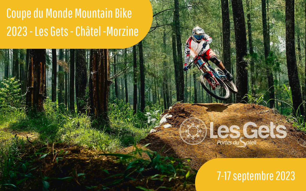 affiche de couverture coupe du monde mountain bike 2023