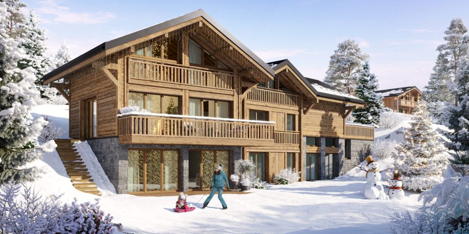 CHAMOU&Eacute; PROMOTION - Les Gets - Programme immobilier Le Hameau des Cornuts - Vue ext&eacute;rieure