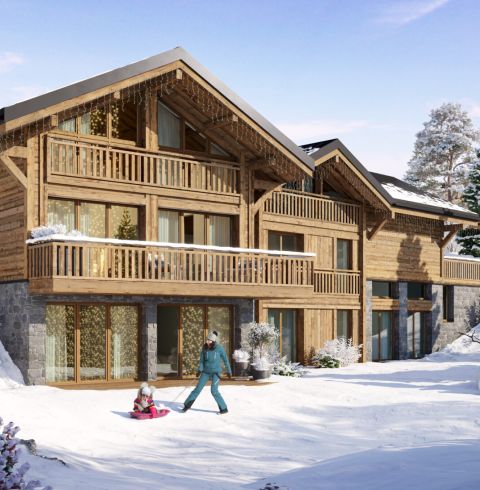 CHAMOUÉ PROMOTION - Les Gets - Programme immobilier Le Hameau des Cornuts - Vue extérieure